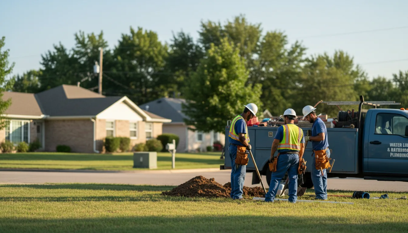 Residential water line and bathroom plumbing service in Lily, KY